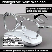 Lunettes Polygonales de conduite Rétro en Métal à Double Faisceau